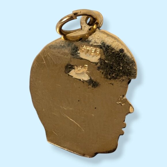 Vintage EG Sterling Boys Head Charm - Picture 2 of 4